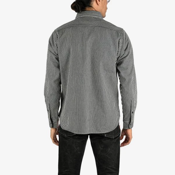 12oz Hickory Stripe Work Shirt - Indigo 4 12oz Hickory Stripe Work Shirt - Indigo - Image 2