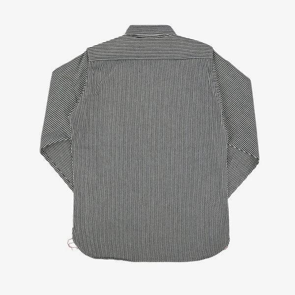 12oz Hickory Stripe Work Shirt - Indigo 5 12oz Hickory Stripe Work Shirt - Indigo - Image 3