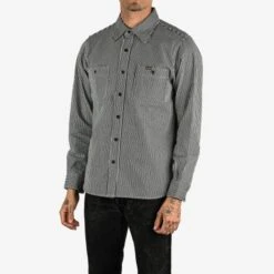 12oz Hickory Stripe Work Shirt - Indigo