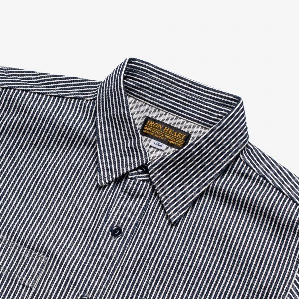 12oz Hickory Stripe Work Shirt - Indigo 7 12oz Hickory Stripe Work Shirt - Indigo - Image 5