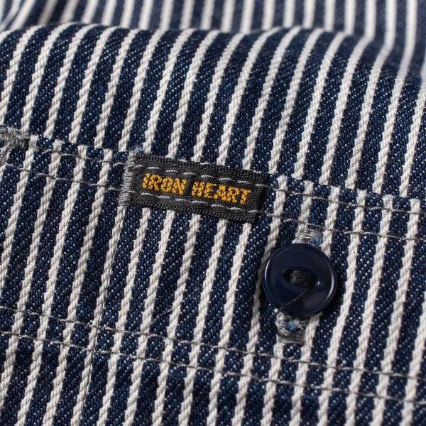12oz Hickory Stripe Work Shirt - Indigo 11 12oz Hickory Stripe Work Shirt - Indigo - Image 9