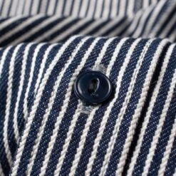 12oz Hickory Stripe Work Shirt - Indigo 23 12oz Hickory Stripe Work Shirt - Indigo -Denim Clothing-Iron Heart International ihsh 274 ind 9