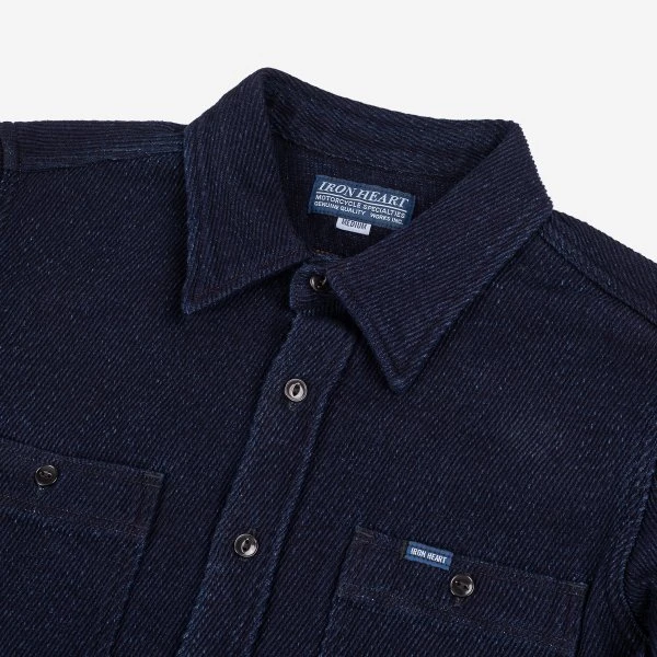 14oz Kersey Work Shirt - Indigo 7 14oz Kersey Work Shirt - Indigo - Image 5