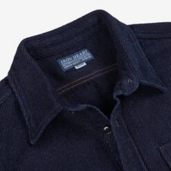 14oz Kersey Work Shirt - Indigo 24 14oz Kersey Work Shirt - Indigo -Denim Clothing-Iron Heart International ihsh 288 IND 5
