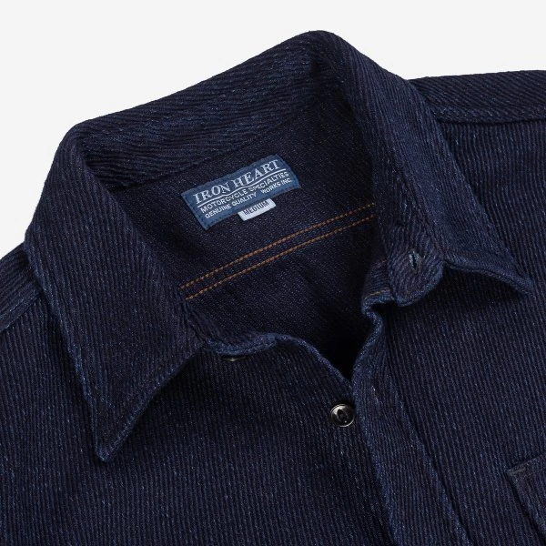 14oz Kersey Work Shirt - Indigo 8 14oz Kersey Work Shirt - Indigo - Image 6