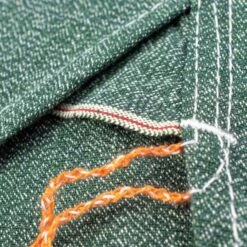 10oz Mock Twist Selvedge Chambray Western Shirt - Green -Denim Clothing-Iron Heart International ihsh 289 grn 10