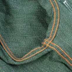 10oz Mock Twist Selvedge Chambray Western Shirt - Green -Denim Clothing-Iron Heart International ihsh 289 grn 12