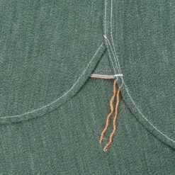 10oz Mock Twist Selvedge Chambray Western Shirt - Green -Denim Clothing-Iron Heart International ihsh 289 grn 9