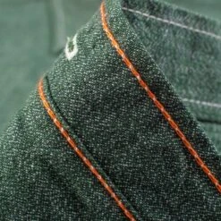 10oz Mock Twist Selvedge Chambray Work Shirt - Green 'The Salt And Jalapeño' -Denim Clothing-Iron Heart International ihsh 290 grn 10