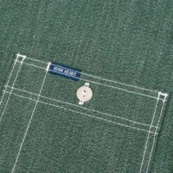 10oz Mock Twist Selvedge Chambray Work Shirt - Green 'The Salt And Jalapeño' -Denim Clothing-Iron Heart International ihsh 290 grn 5