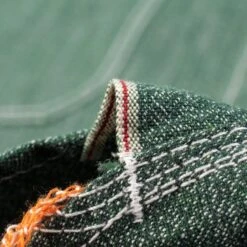 10oz Mock Twist Selvedge Chambray Work Shirt - Green 'The Salt And Jalapeño' -Denim Clothing-Iron Heart International ihsh 290 grn 8