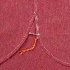 10oz Mock Twist Selvedge Chambray Work Shirt - Red -Denim Clothing-Iron Heart International ihsh 290 red 10