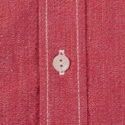 10oz Mock Twist Selvedge Chambray Work Shirt - Red -Denim Clothing-Iron Heart International ihsh 290 red 9