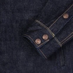 18oz Vintage Selvedge Denim CPO Shirt - Indigo -Denim Clothing-Iron Heart International ihsh 292 ind 8