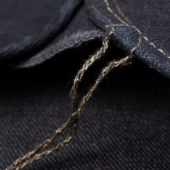 18oz Vintage Selvedge Denim CPO Shirt - Indigo Overdyed Black -Denim Clothing-Iron Heart International ihsh 293 od 12
