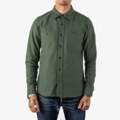 13oz Military Serge Work Shirt - Olive