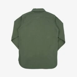 13oz Military Serge Work Shirt - Olive -Denim Clothing-Iron Heart International ihsh 307 olv 3