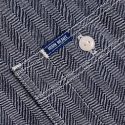 12oz Herringbone Work Shirt - Indigo -Denim Clothing-Iron Heart International ihsh 308 ind 11