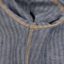 12oz Herringbone Work Shirt - Indigo -Denim Clothing-Iron Heart International ihsh 308 ind 12