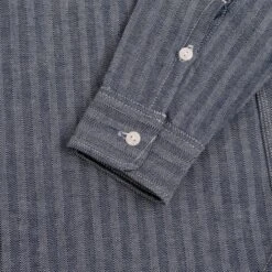 12oz Herringbone Work Shirt - Indigo -Denim Clothing-Iron Heart International ihsh 308 ind 5