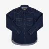 12oz Selvedge Denim Western Shirt - Indigo -Denim Clothing-Iron Heart International ihsh 33 ind