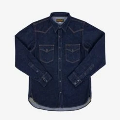 12oz Selvedge Denim Western Shirt - Indigo