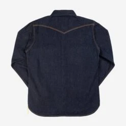 12oz Selvedge Denim Western Shirt - Indigo -Denim Clothing-Iron Heart International ihsh 33 ind 4