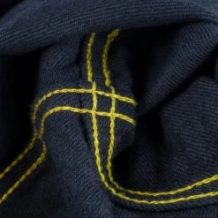 12oz Selvedge Denim Western Shirt - Indigo Overdyed Black -Denim Clothing-Iron Heart International ihsh 33 od 16