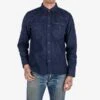 12oz Selvedge Denim Western Shirt With Tonal Stitching - Indigo -Denim Clothing-Iron Heart International ihsh 33 t