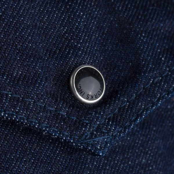 12oz Selvedge Denim Western Shirt With Tonal Stitching - Indigo 16 12oz Selvedge Denim Western Shirt With Tonal Stitching - Indigo - Image 14