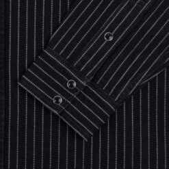 12oz Wabash Western Shirt - Black -Denim Clothing-Iron Heart International ihsh 62 blk 10