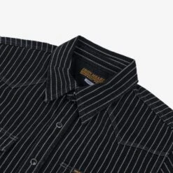 12oz Wabash Western Shirt - Black -Denim Clothing-Iron Heart International ihsh 62 blk 5