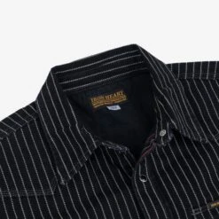 12oz Wabash Western Shirt - Black -Denim Clothing-Iron Heart International ihsh 62 blk 7