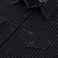 12oz Wabash Western Shirt - Black -Denim Clothing-Iron Heart International ihsh 62 blk 8