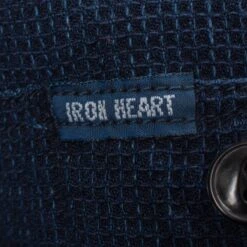 Waffle Work Shirt - Indigo -Denim Clothing-Iron Heart International ihsh 96 7