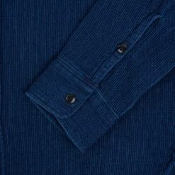 Waffle Work Shirt - Indigo -Denim Clothing-Iron Heart International ihsh 96 8