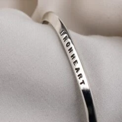 Iron Heart "V" Profile Bangle - Sterling Silver -Denim Clothing-Iron Heart International ihsi 10 5