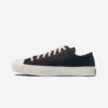 21oz Non-Fade Denim Low-Top Sneakers - Superblack -Denim Clothing-Iron Heart International ihsn 01 blk