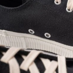 21oz Non-Fade Denim Low-Top Sneakers - Superblack -Denim Clothing-Iron Heart International ihsn 01 blk 2