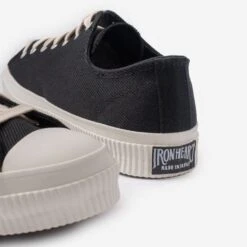 21oz Non-Fade Denim Low-Top Sneakers - Superblack -Denim Clothing-Iron Heart International ihsn 01 blk 4