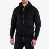 14oz Ultra Heavyweight Loopwheel Cotton Zip Up Hoodie - Black 2 14oz Ultra Heavyweight Loopwheel Cotton Zip Up Hoodie - Black -Denim Clothing-Iron Heart International ihsw 10 blk