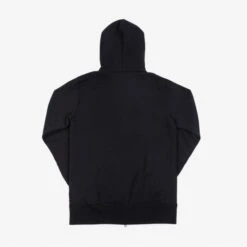 14oz Ultra Heavyweight Loopwheel Cotton Zip Up Hoodie - Black -Denim Clothing-Iron Heart International ihsw 10 blk 3