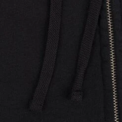 14oz Ultra Heavyweight Loopwheel Cotton Zip Up Hoodie - Black -Denim Clothing-Iron Heart International ihsw 10 blk 8