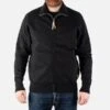 14oz Ultra Heavyweight Loopwheel Cotton Zip Up Sweater - Black 1 14oz Ultra Heavyweight Loopwheel Cotton Zip Up Sweater - Black -Denim Clothing-Iron Heart International ihsw 11 blk