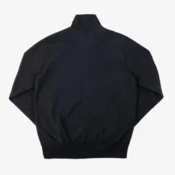 14oz Ultra Heavyweight Loopwheel Cotton Zip Up Sweater - Black -Denim Clothing-Iron Heart International ihsw 11 blk 3