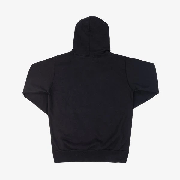 14oz Ultra Heavyweight Loopwheel Cotton Hoodie - Black 6 14oz Ultra Heavyweight Loopwheel Cotton Hoodie - Black - Image 4