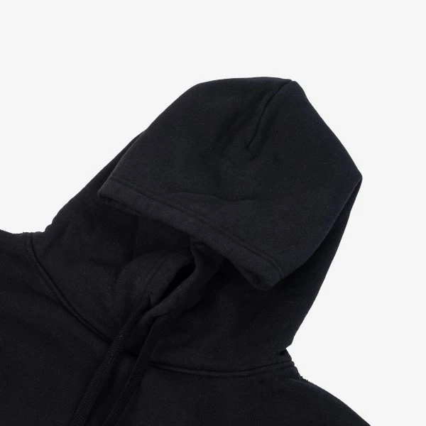 14oz Ultra Heavyweight Loopwheel Cotton Hoodie - Black 7 14oz Ultra Heavyweight Loopwheel Cotton Hoodie - Black - Image 5