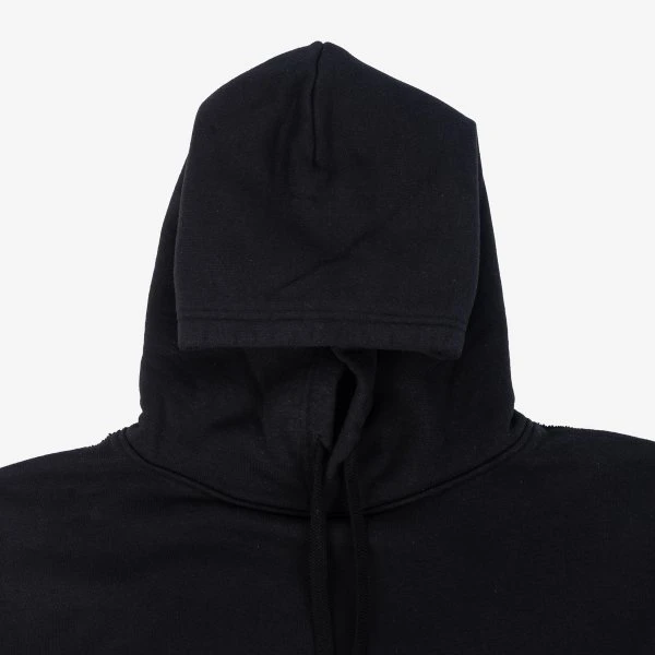 14oz Ultra Heavyweight Loopwheel Cotton Hoodie - Black 8 14oz Ultra Heavyweight Loopwheel Cotton Hoodie - Black - Image 6