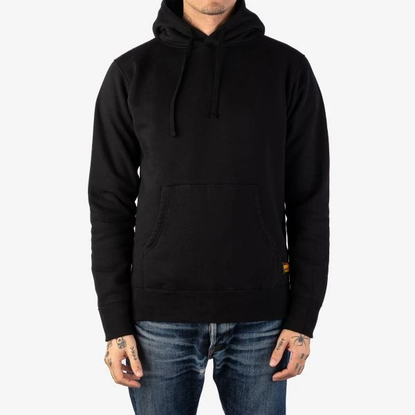 14oz Ultra Heavyweight Loopwheel Cotton Hoodie - Black 3 14oz Ultra Heavyweight Loopwheel Cotton Hoodie - Black