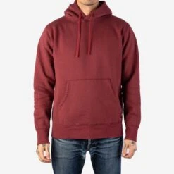 14oz Ultra Heavyweight Loopwheel Cotton Hoodie - Burgundy